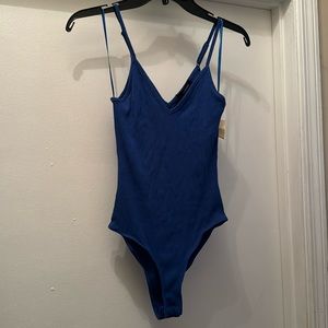 NWT blue tank top bodysuit. Small